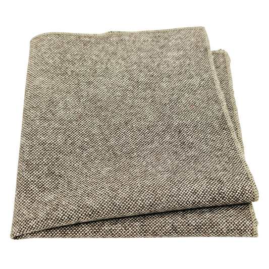 Pale Brown Tweed Pocket Square