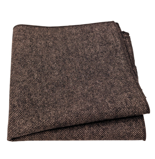 Brown Tweed Pocket Square