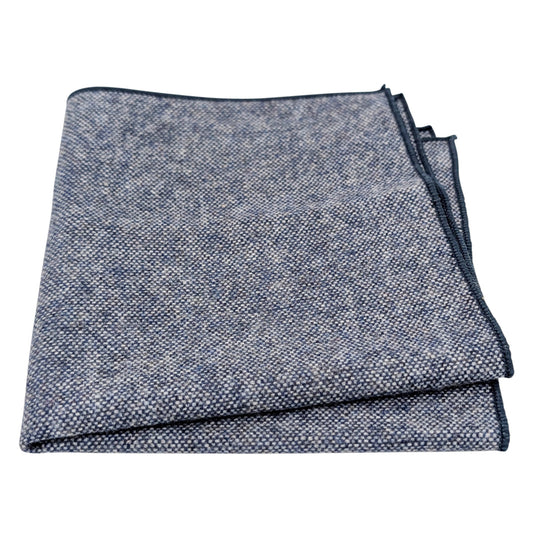 Blue Tweed Pocket Square