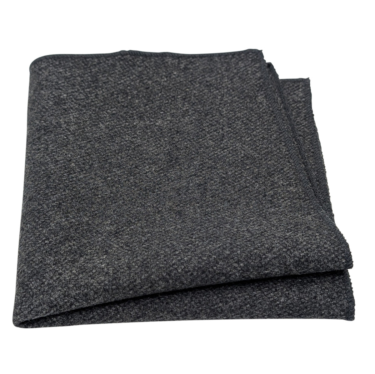 Dark Grey Heavy Tweed Pocket Square