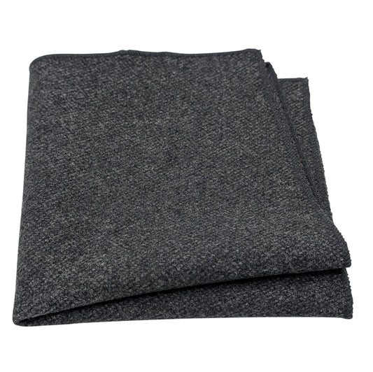 Dark Grey Heavy Tweed Pocket Square