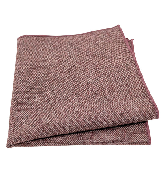 Soft Burgundy Tweed Pocket Square