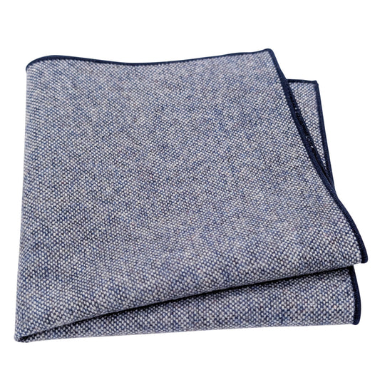 Pacific Blue Tweed Pocket Square