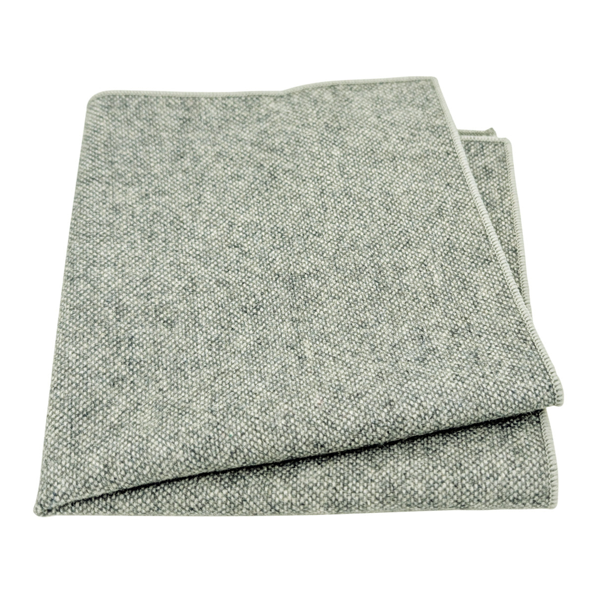 Pale Grey Tweed Pocket Square