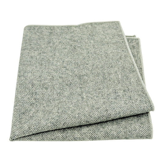 Pale Grey Tweed Pocket Square