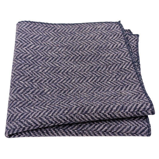 Airforce Herringbone Tweed Pocket Square