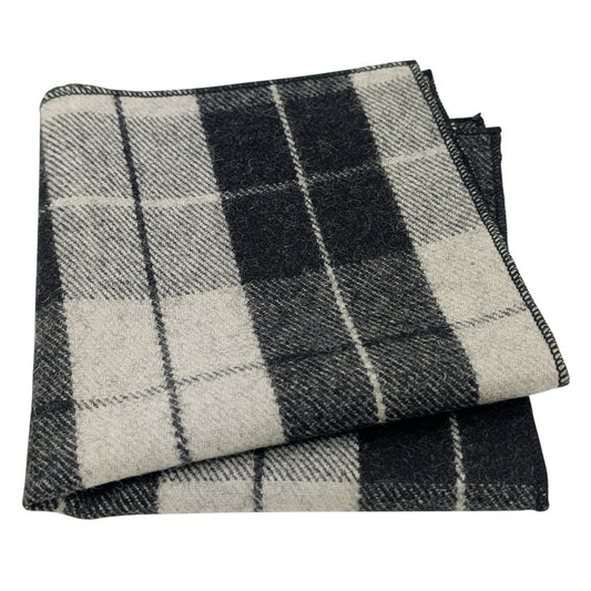 Black & White Tartan  Pocket Square