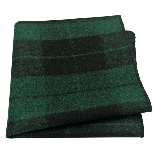 Black & Green Tartan Pocket Square