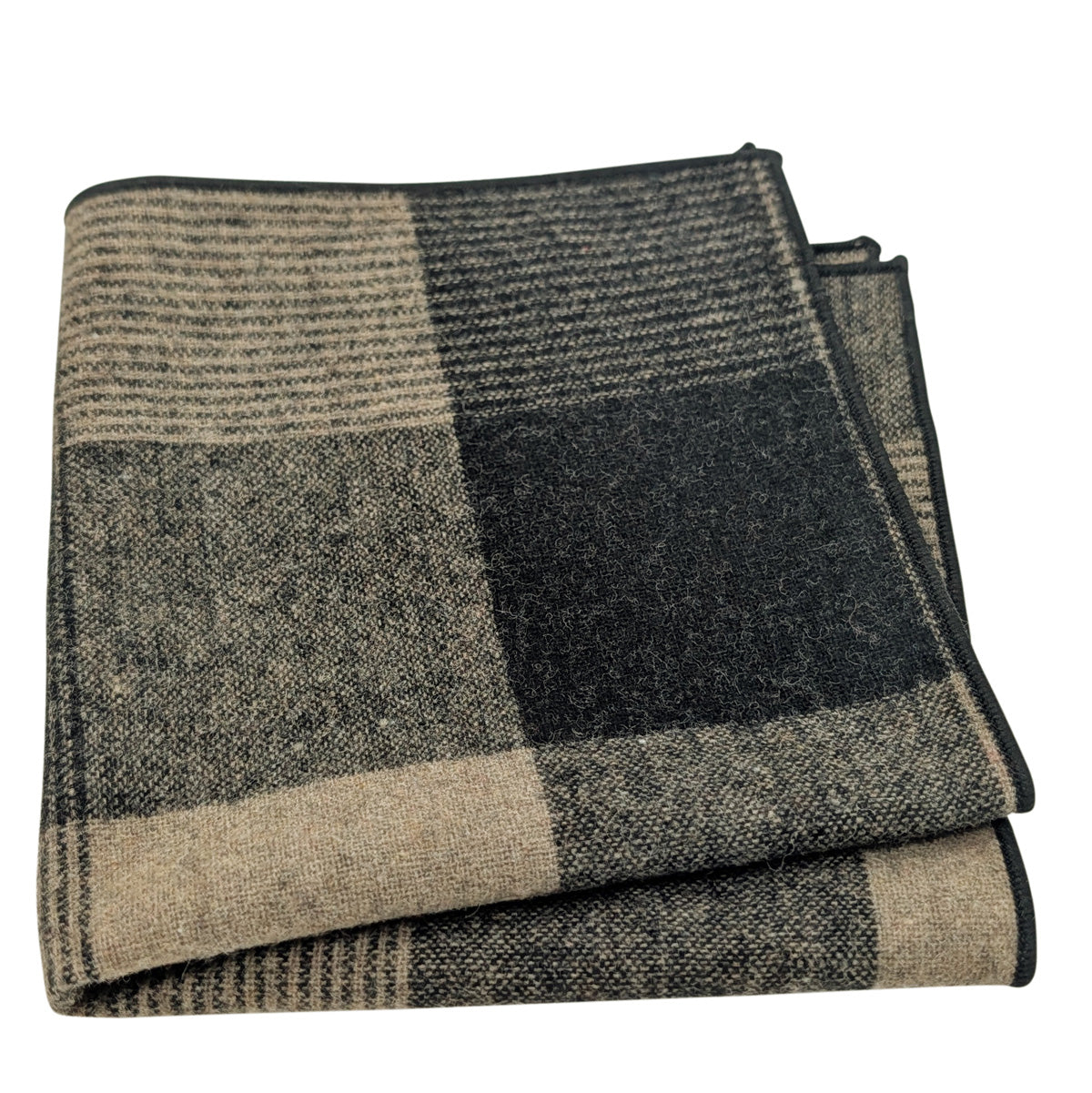 Black & Brown Check Pocket Square