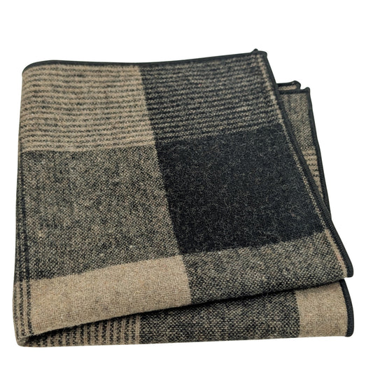 Black & Brown Check Pocket Square