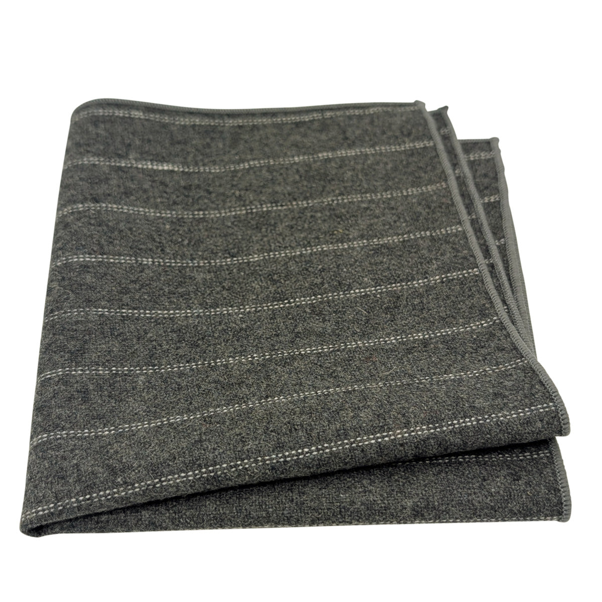 Grey Pinstripe Pocket Square