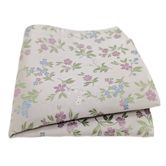 Meadow Floral Silk Pocket Square