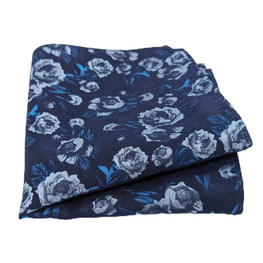 Moonlight Rose Silk Pocket Square