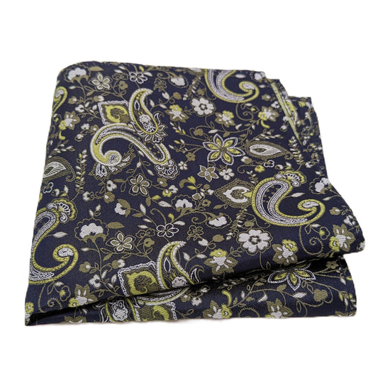 Meadow Floral Paisley Silk Pocket Square