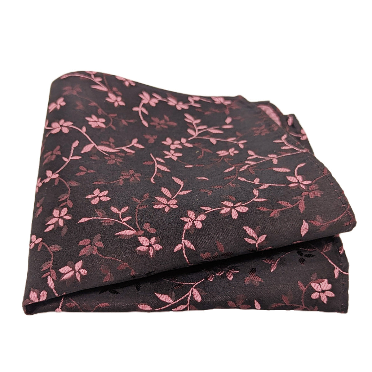 Dusky Pink Floral Silk Pocket Square