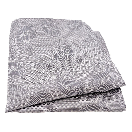 Platinum Paisley Pocket Square