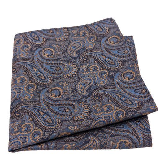 Bronze Antique Paisley Pocket Square