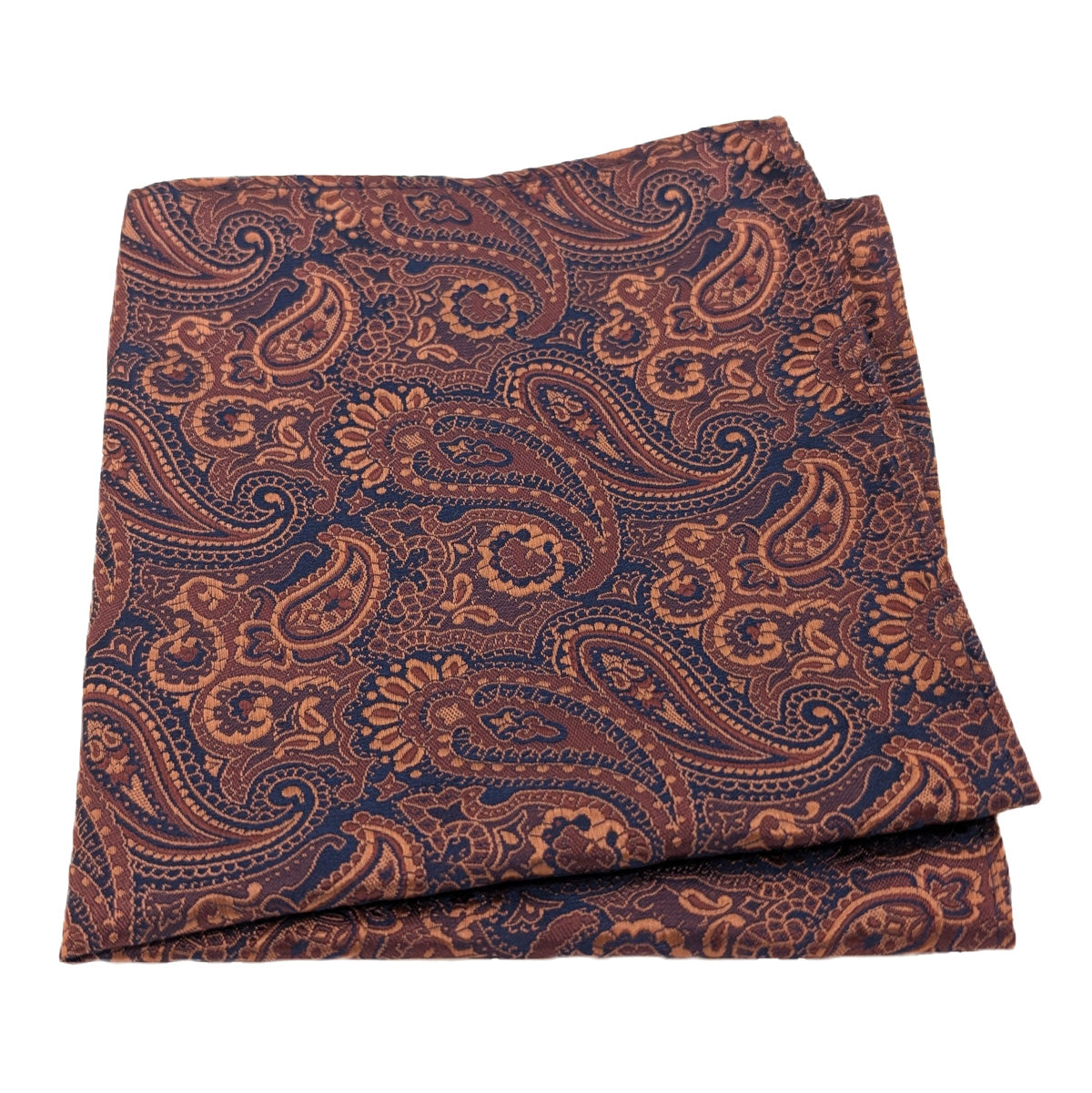 Copper Antique Paisley Pocket Square