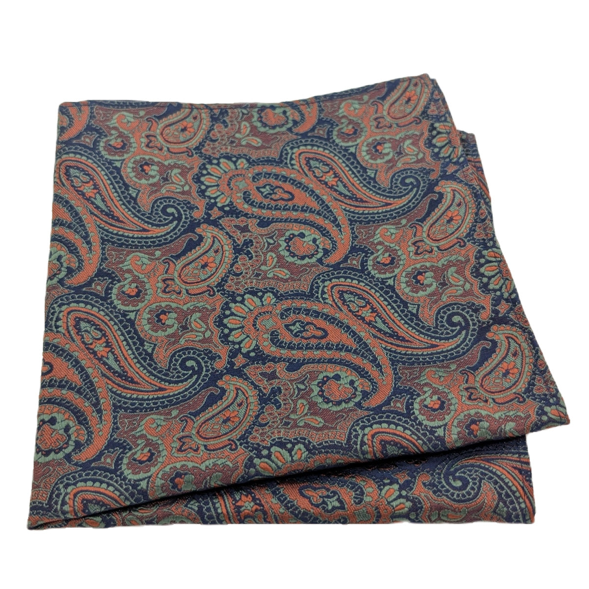 Rust Antique Paisley Pocket Square
