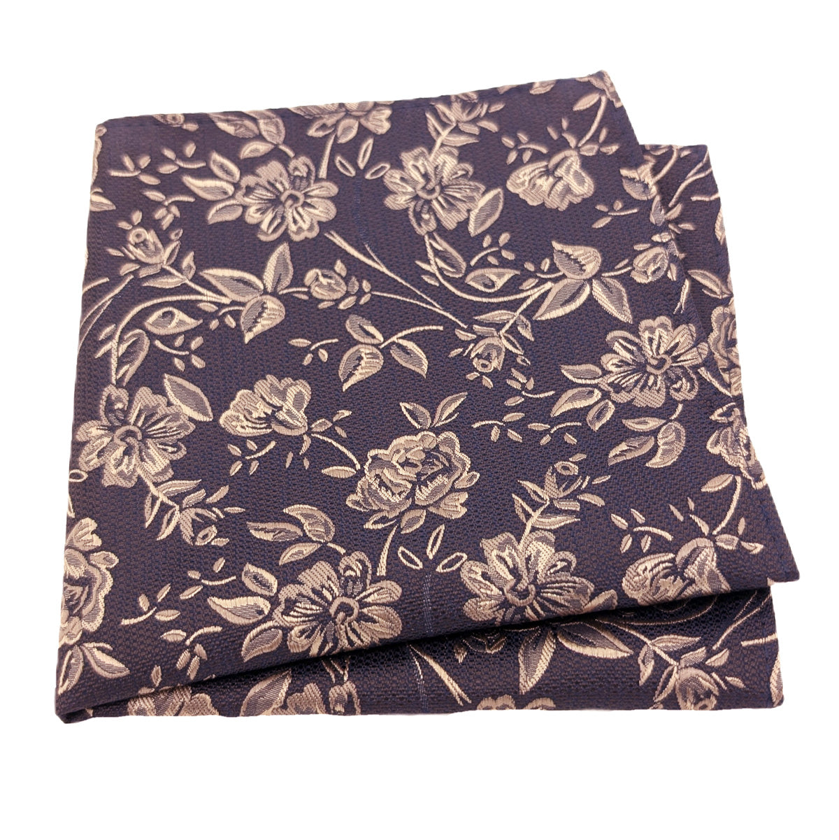 Antique Gold Floral Pocket Square