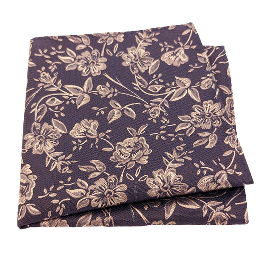 Antique Gold Floral Pocket Square