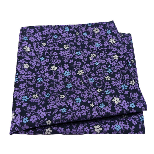 Purple Daisy Floral Pocket Square