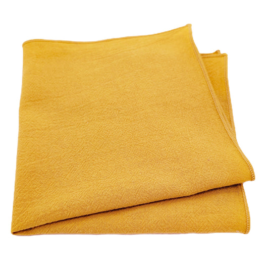 Mustard Cotton Pocket Square