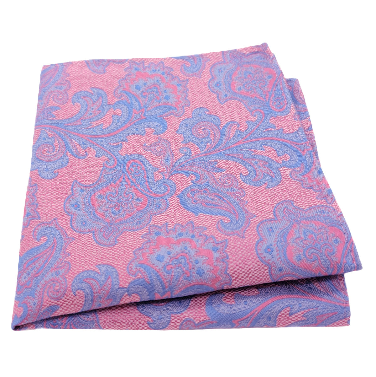 Pink Fancy Paisley Pocket Square