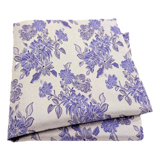 Purple Floral Silk Pocket Square