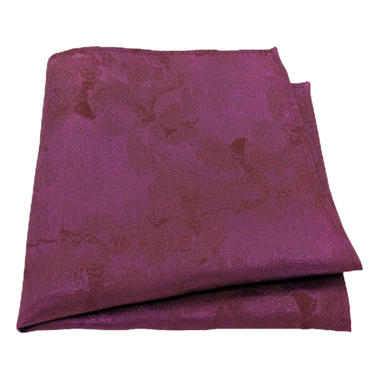 Berry Roses Silk Pocket Square