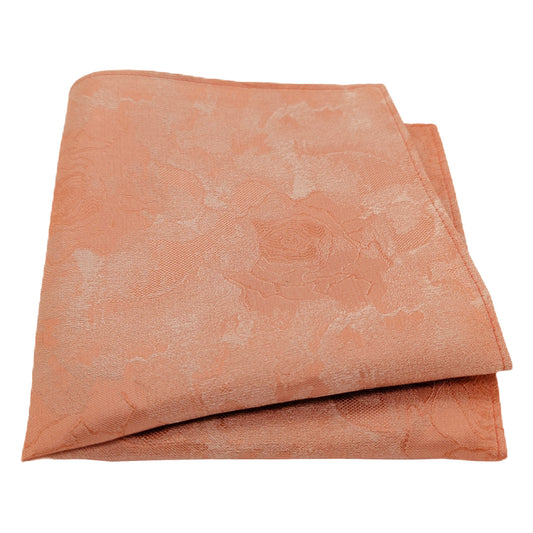 Peach Roses Silk Pocket Square
