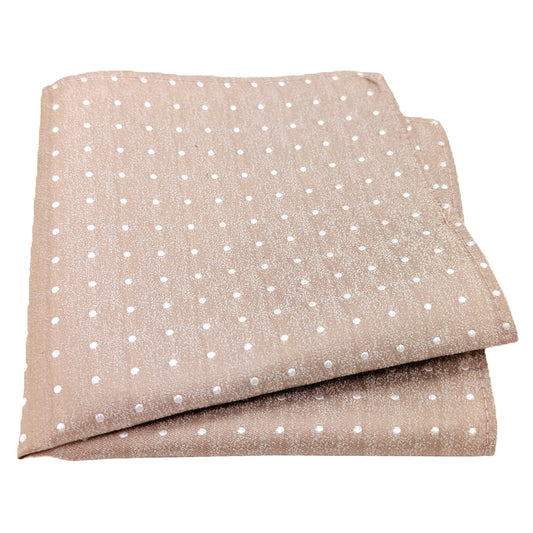 Coffee Dots Silk Pocket Square