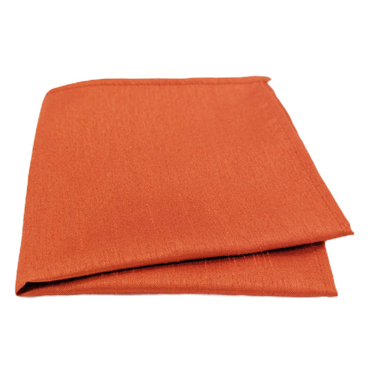 Rust Shantung Pocket Square