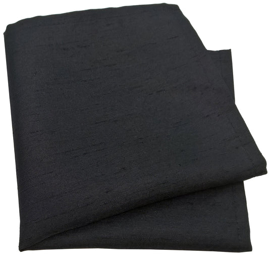 Onyx Shantung Pocket Square