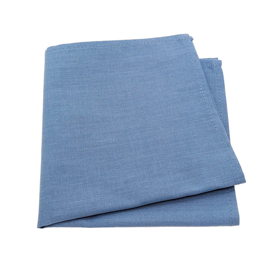 Mineral Blue Cotton Pocket Square