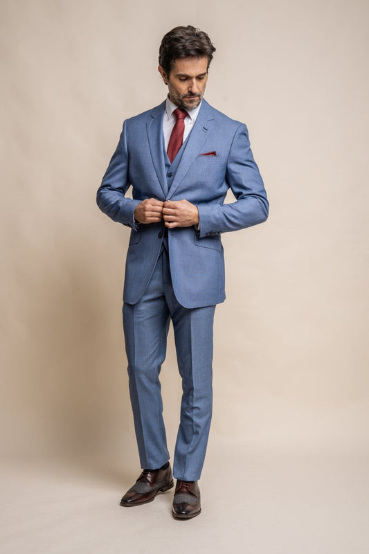Blue Jay 3 Piece Wedding Suit