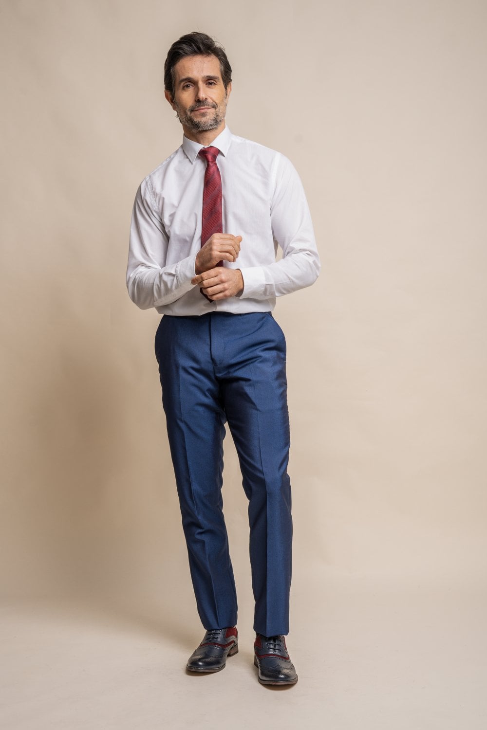 Ford Blue 3 Piece Wedding Suit
