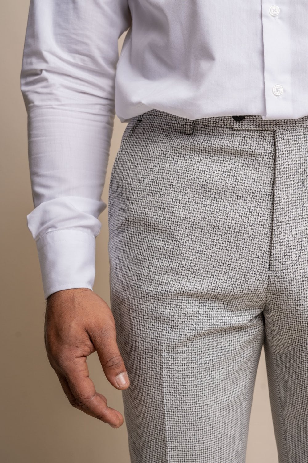 Kyoto Grey Houndstooth Trousers