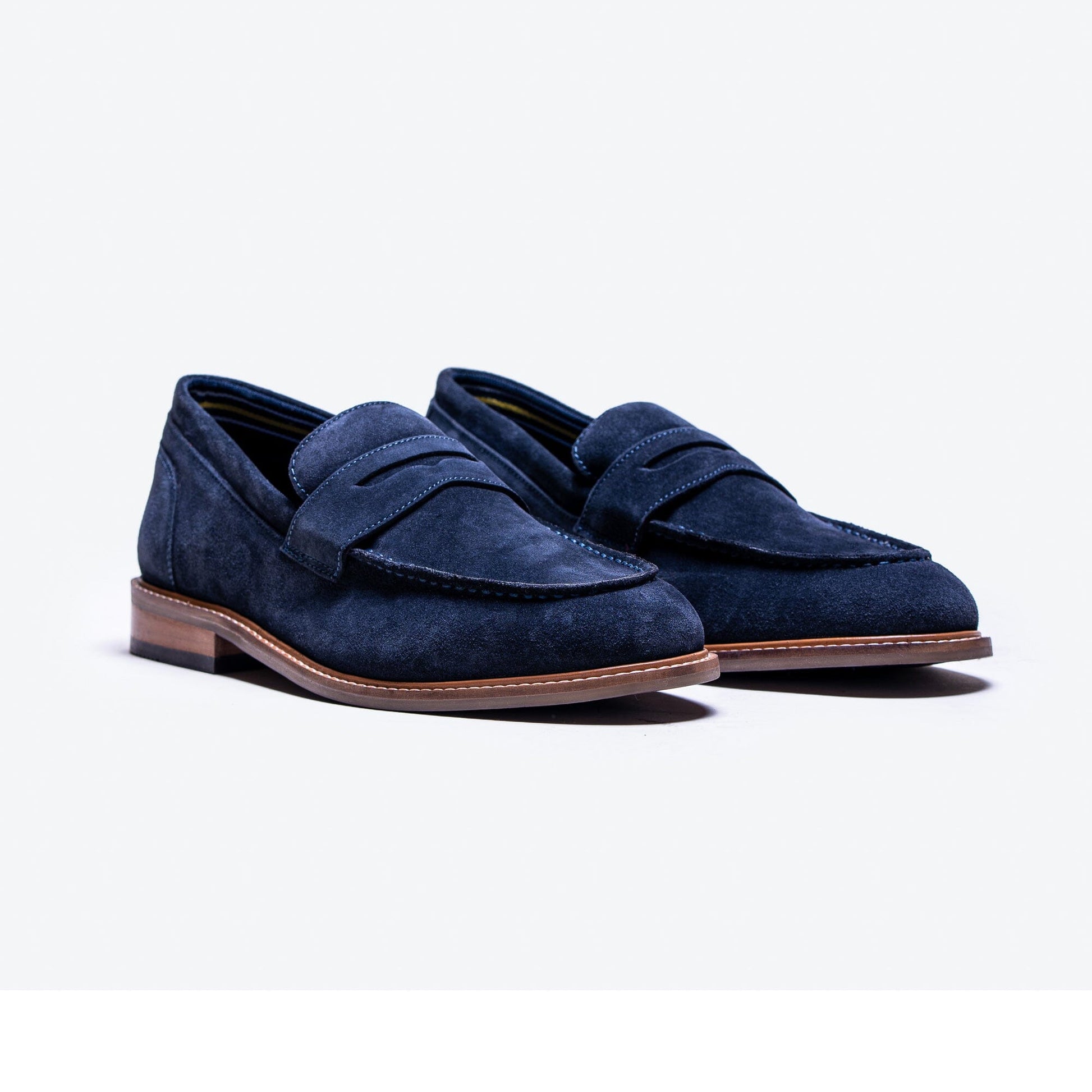 Jordan Navy Suede Loafers - Shoes - - THREADPEPPER