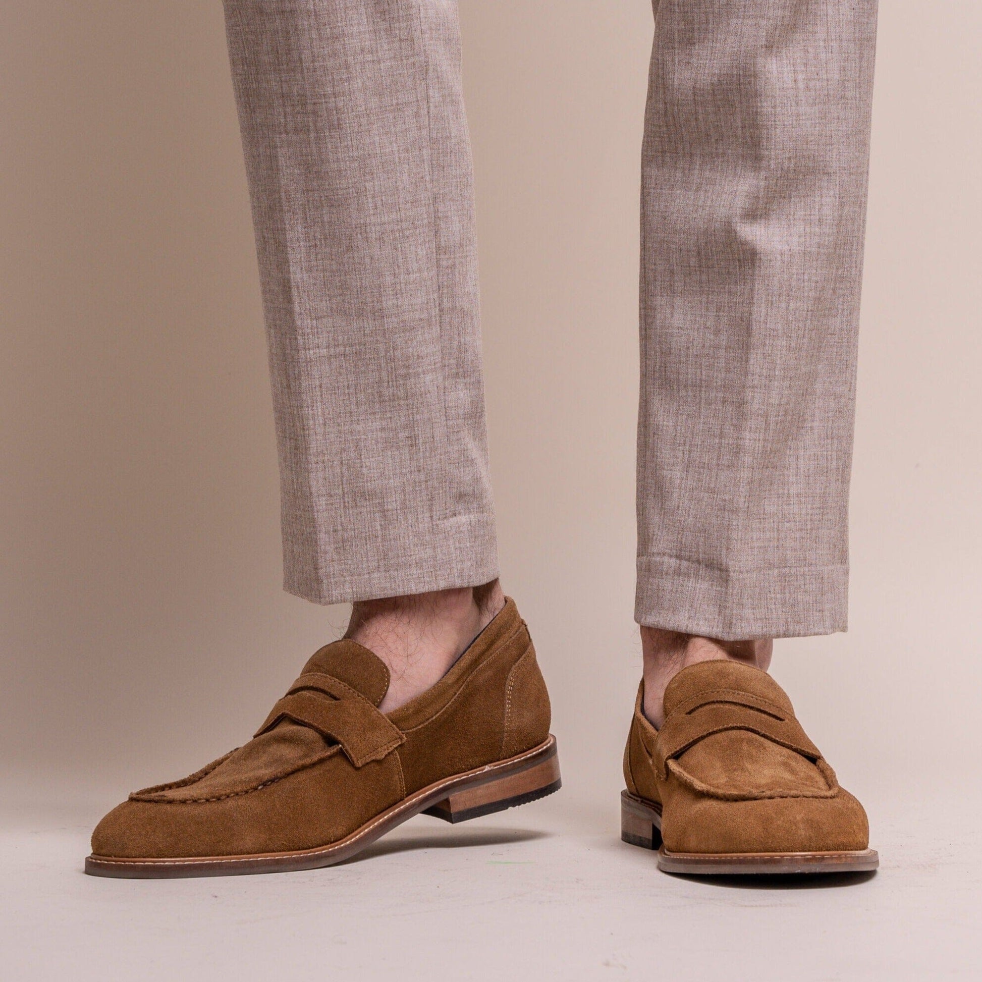 Jordan Tan Suede Loafers - Shoes - 7 - Swagger & Swoon