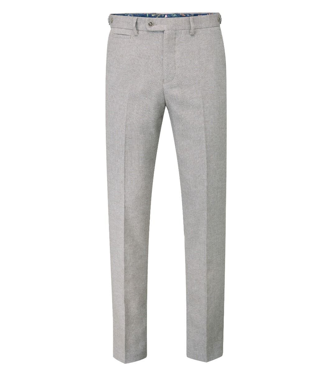 Jude Stone Herringbone Trousers - Trousers - 28R - Swagger & Swoon