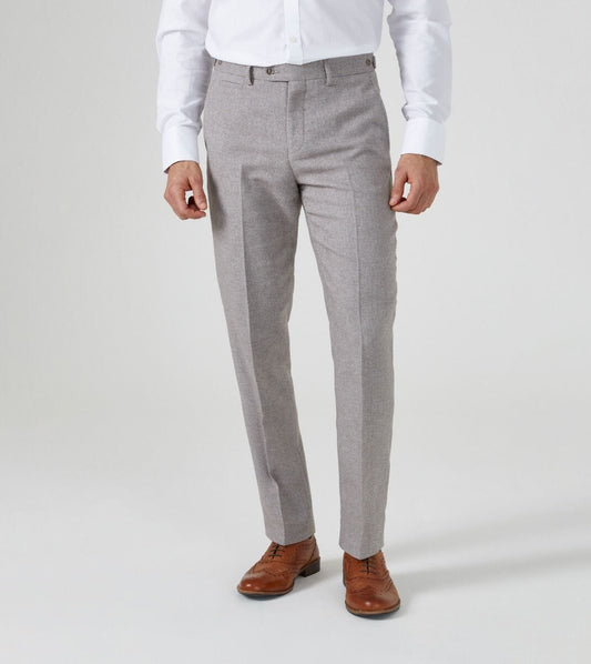 Jude Stone Herringbone Trousers - Trousers - 28R - Swagger & Swoon