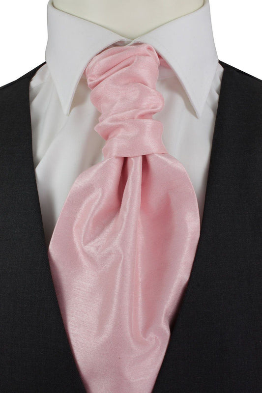 Light Pink Shantung Boys Pre - Tied Wedding Cravat - Childrenswear - Swagger & Swoon