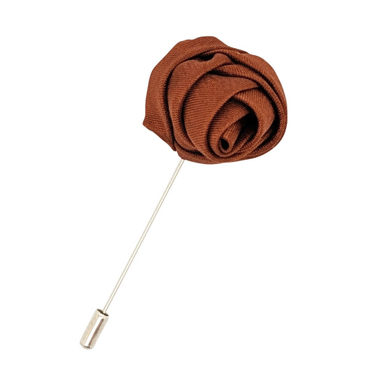 Russet Shantung Lapel Pin