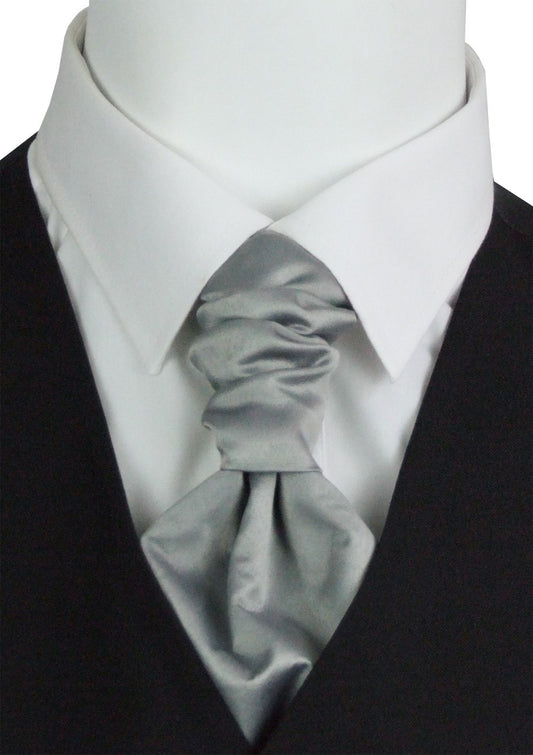 Lunar Grey Wedding Cravat - Wedding Cravat - Pre - Tied - Cravat Only - Swagger & Swoon