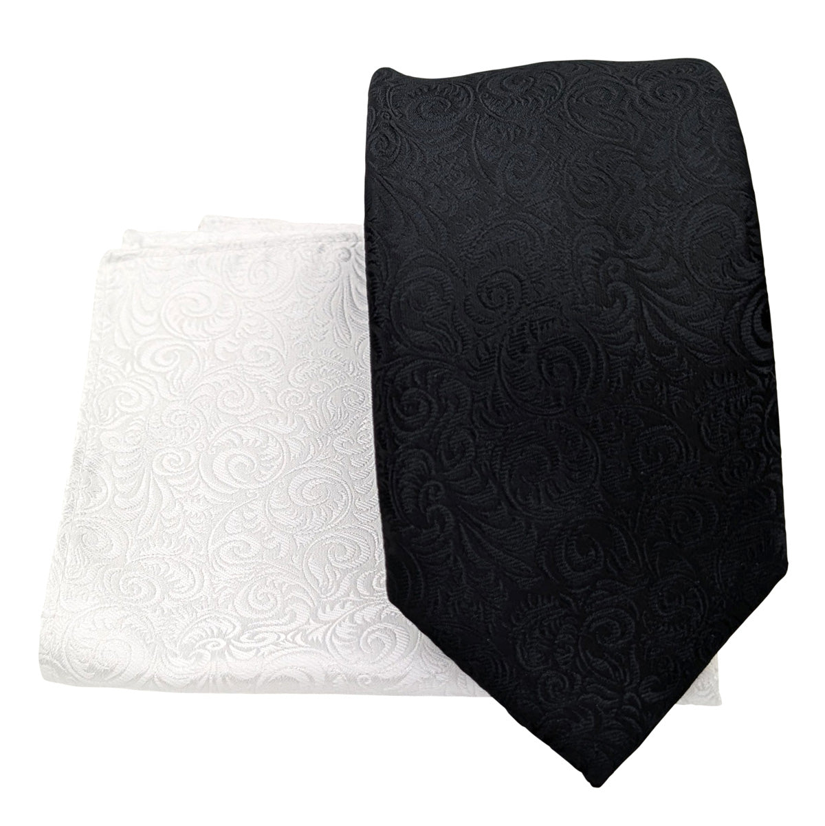 White Swirls Pocket Square