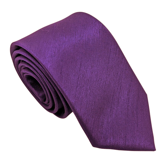 Majestic Purple Shantung Wedding Tie