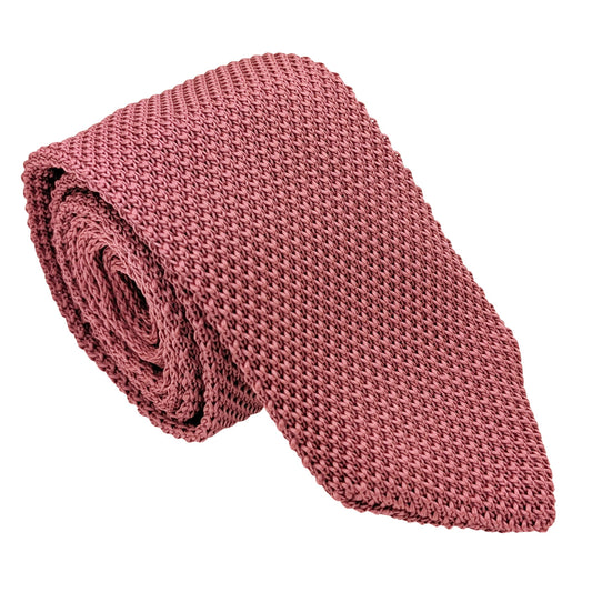 Dusky Rose Knit Wedding Tie