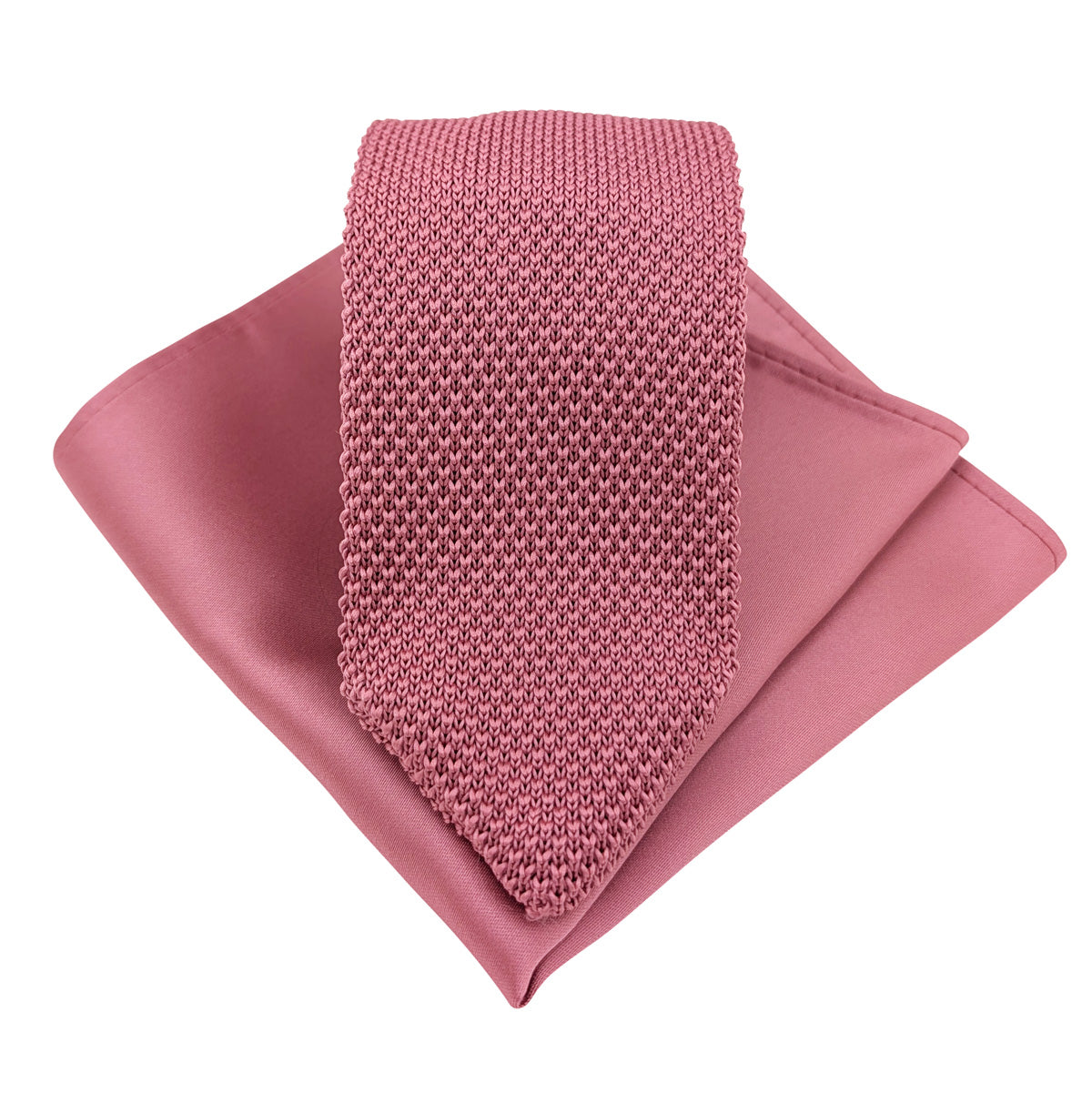 Dusky Rose Knit Wedding Tie