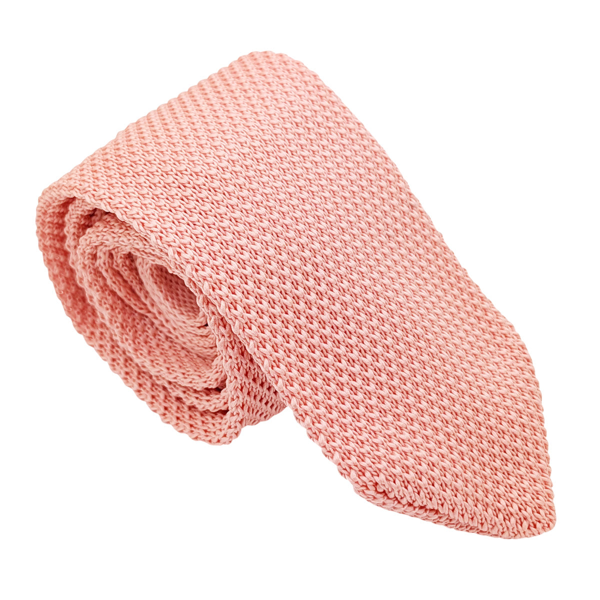Apricot Peach Knit Wedding Tie